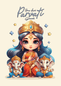 Uma devi Parvati & Ganesha