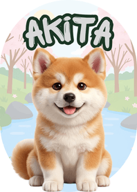 Loyal Akita Companion (B/W 01)