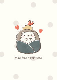 Hedgehog&Onigiri:beige dot