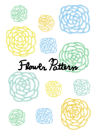 お花パターン6-水彩画-