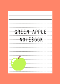 GREEN APPLE NOTEBOOK/APRICOT COLOR