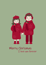 散歩に行きましょう˙クリスマス(灰緑色)