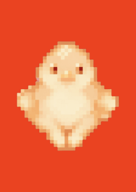 Chick Pixel Art Tema Vermelho 03