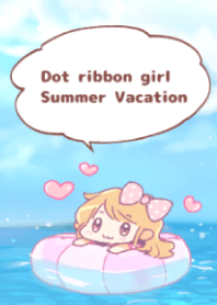 Dot ribbon girl Summer Vacation