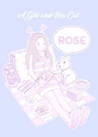 A Girl and Her Cat [ROSE]