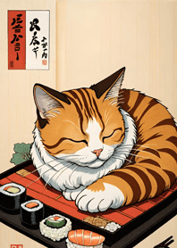 Ukiyo-e Meow Meow Cats 85FA41