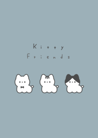 Kitty Friends /mint gray
