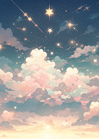 ท้องฟ้าดวงดาวแฟนตาซี ❤เขียว ชมพู