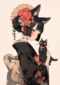 อะนิเมะสาวแมวน่ารัก