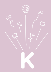Initial K and dull pink