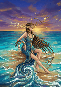 「海と星の女神」幻想アートきせかえ