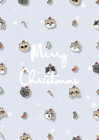 neko christmas2 - alice blue
