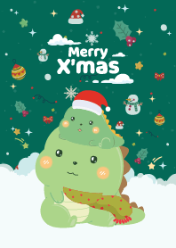 Merry Christmas Chic Cloud Green