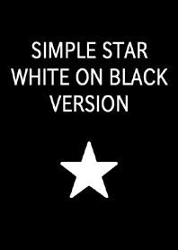 SIMPLE STAR WHITE ON BLACK VERSION