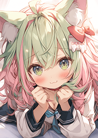 撒嬌的可愛狐狸女孩❤