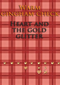 Warm gingham check(Heart,gold glitter)