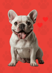 French Bulldog Theme Red 04