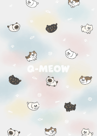 Q-meow3 - water color grey