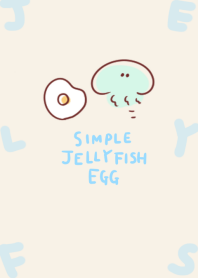 simple jellyfish fried egg beige.