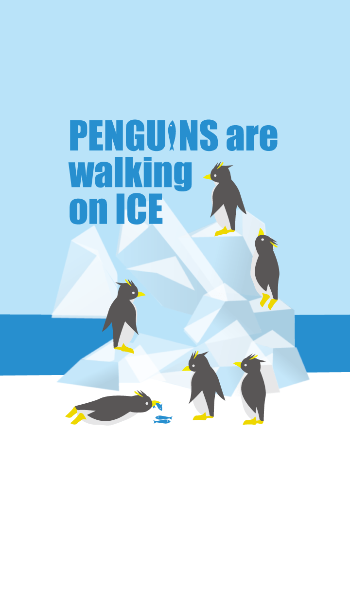 PENGUINS are walking on ICE