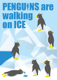 PENGUINS are walking on ICE