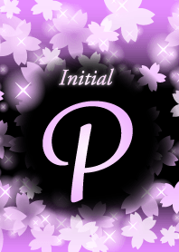 P-Initial-cherryblossoms at night-purple