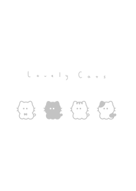 4 whisker cats (line)/WH gray