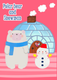 Polar bear and Snowman #イラスト
