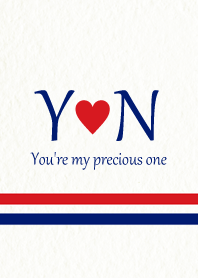 Y&N Initial -Red & Blue-