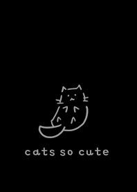 cats so cute*black