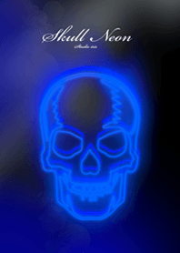 Skull Neon Blue2
