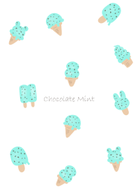 Watercolor painting:Chocolate mint Ice2
