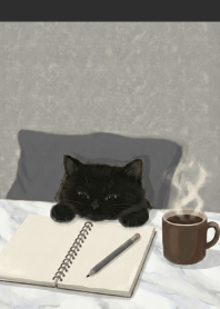 Black Cat Working Black and White Theme