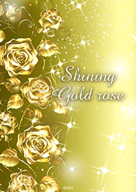 Shining gold rose from Japan
