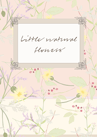 Little natural flowers -pink/cream-