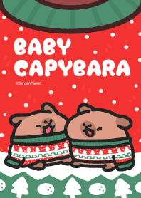 Baby Capybara's Christmas theme