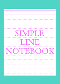 SIMPLE PINK LINE NOTEBOOK-EMERALD GREEN