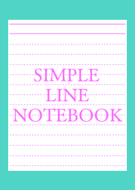SIMPLE PINK LINE NOTEBOOK/EMERALD GREEN