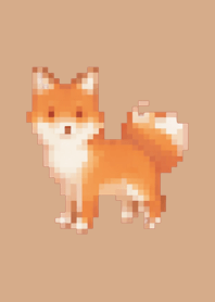 ธีม Fox Pixel Art สีเบจ 02