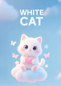 Love Cute White Cat On Clouds (JP)