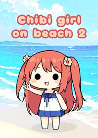 Chibi girl on beach 2