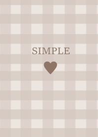 SIMPLE HEART -beige check-