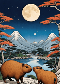 Ukiyo-e - Capybara 7e411E