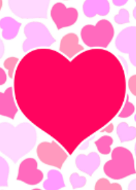 カラフルハート ピンク