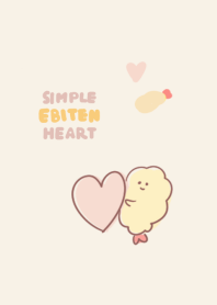 simple Shrimp tempura heart beige.