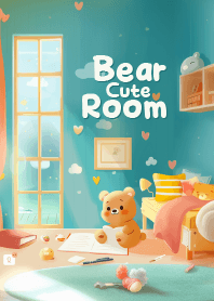 cute bear and lovely bedroom