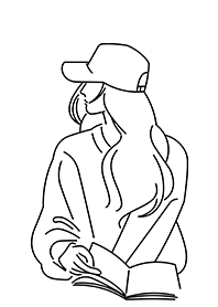 lonely girl read a book.