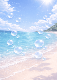 Wave bubble beach