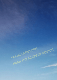 Values are born from the scope of action