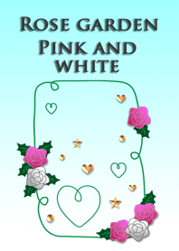 Rose garden<Pink and white>